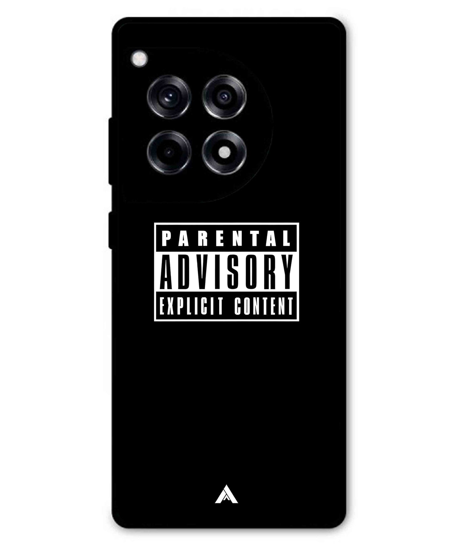 Parental Advisory Metal Back Cover Phone Case for Oneplus 12R