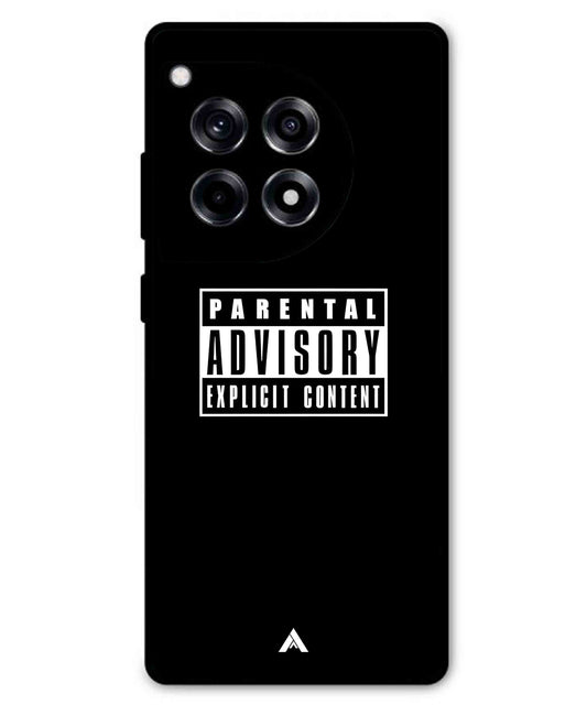 Parental Advisory Metal Back Cover Phone Case for Oneplus 12R