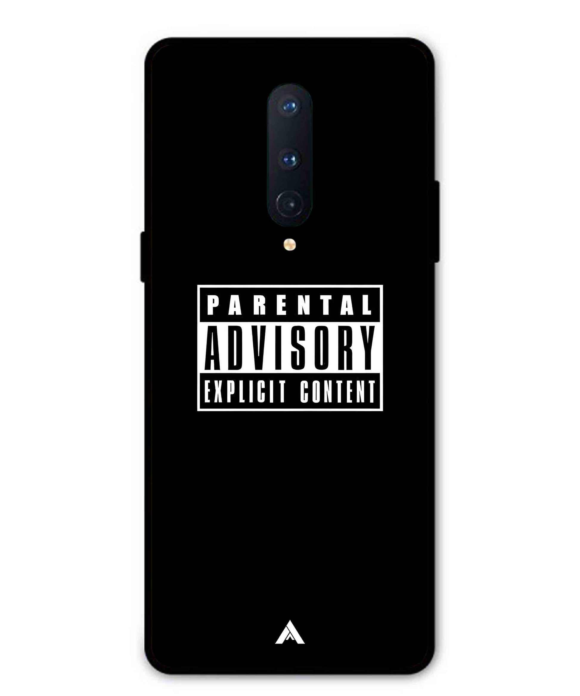 Parental Advisory Metal Back Cover Phone Case for Oneplus 8