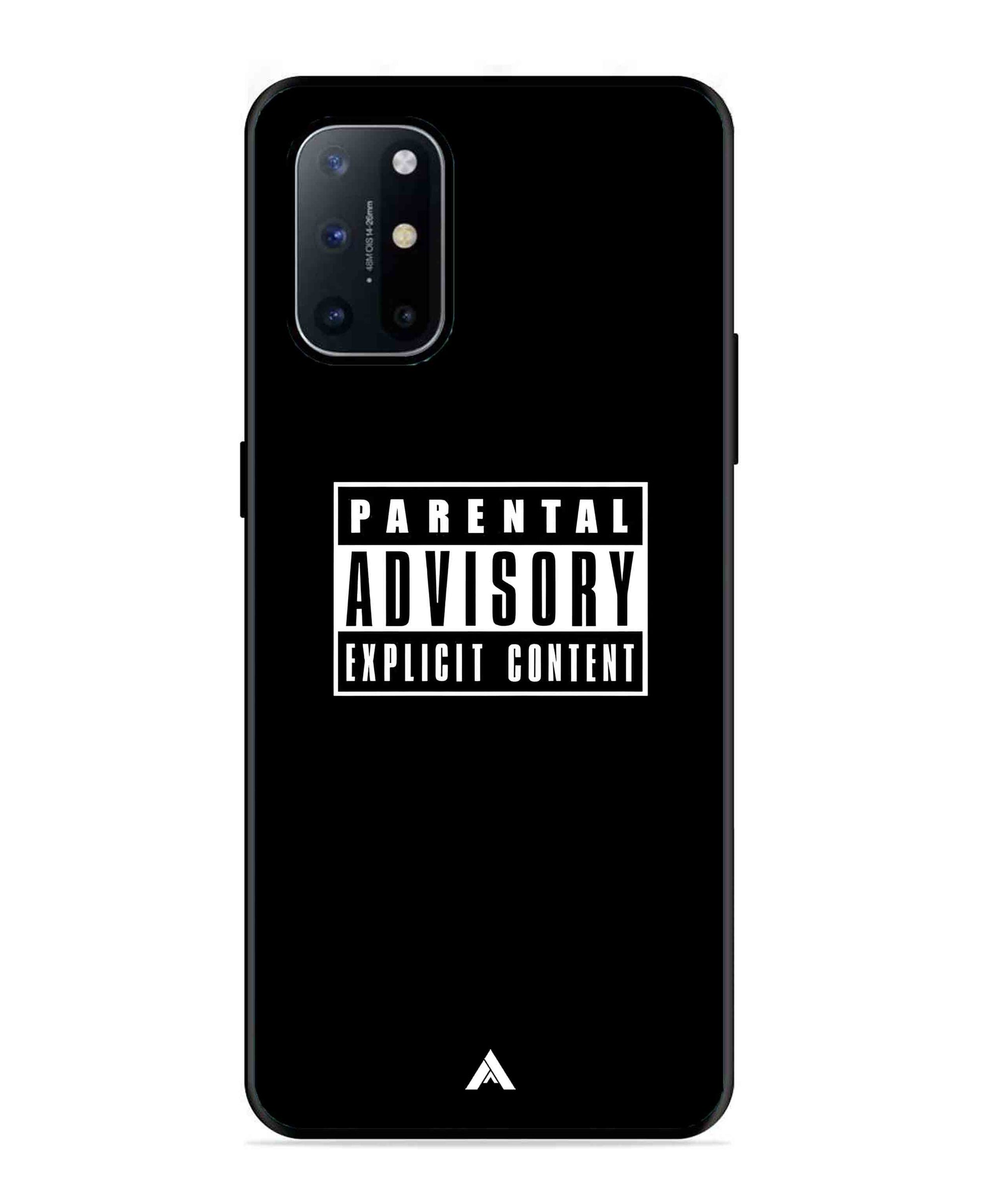 Parental Advisory Metal Back Cover Phone Case for Oneplus 8T