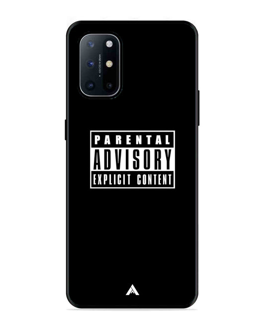 Parental Advisory Metal Back Cover Phone Case for Oneplus 8T