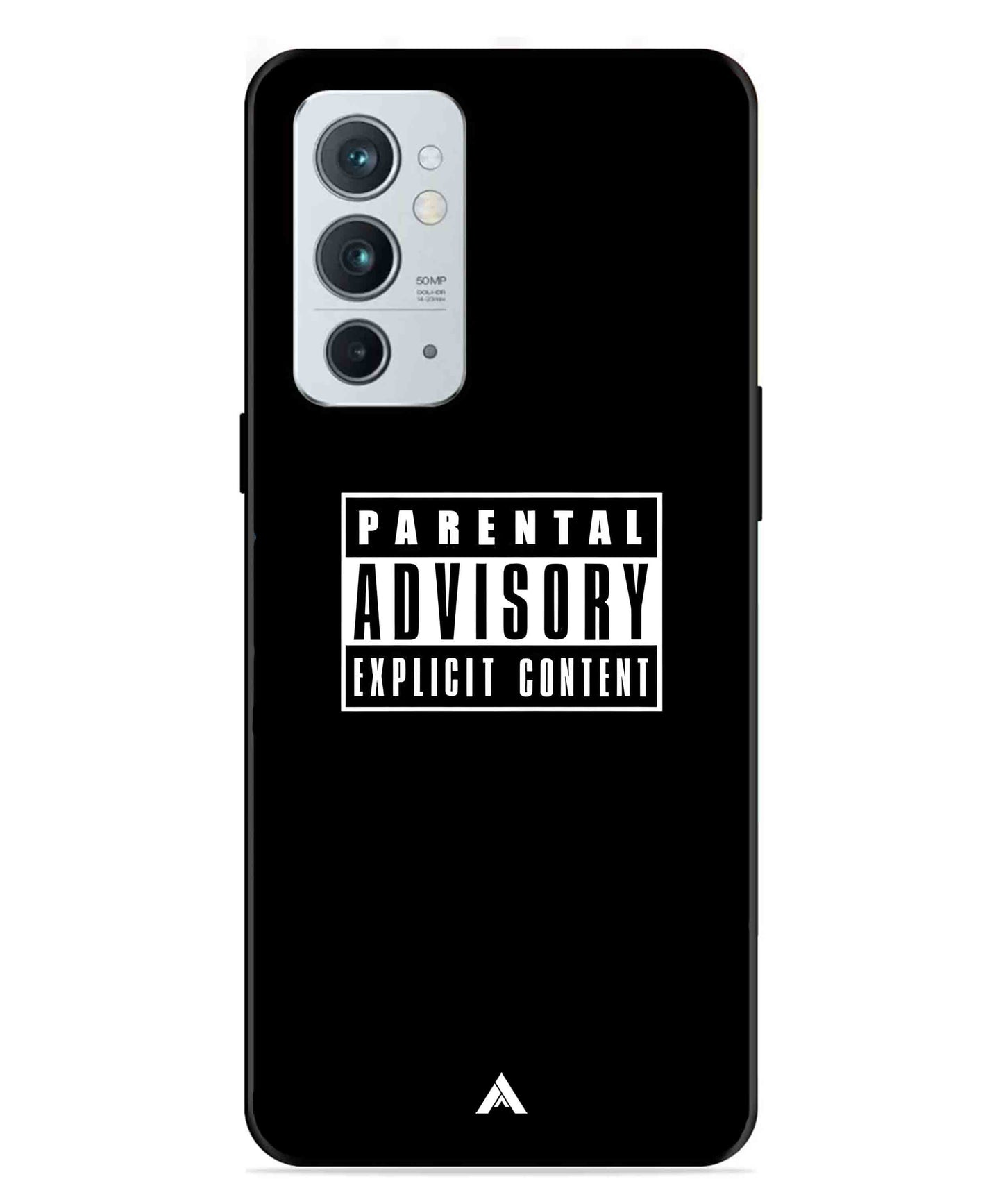 Parental Advisory Metal Back Cover Phone Case for Oneplus 9RT