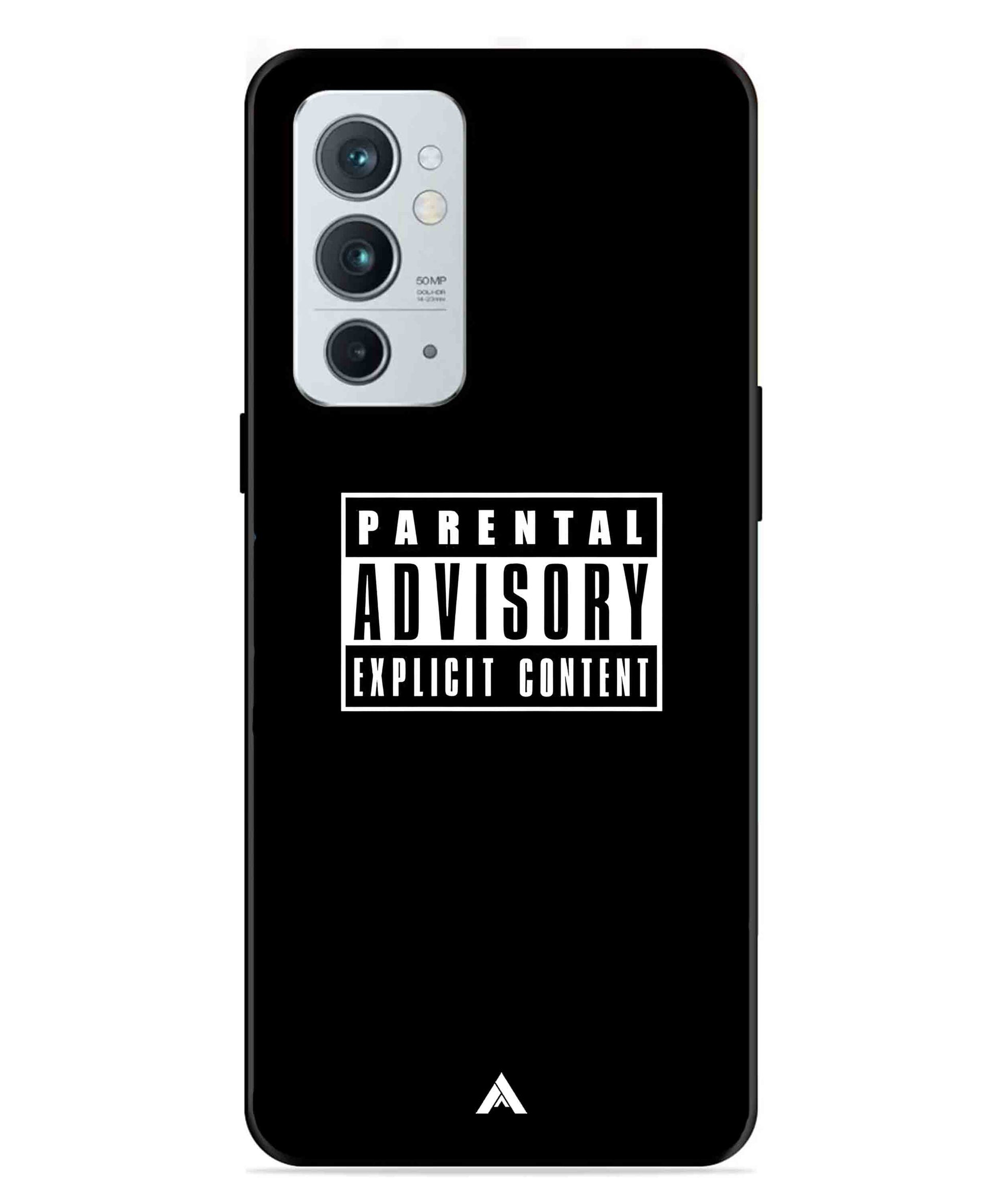 Parental Advisory Metal Back Cover Phone Case for Oneplus 9RT