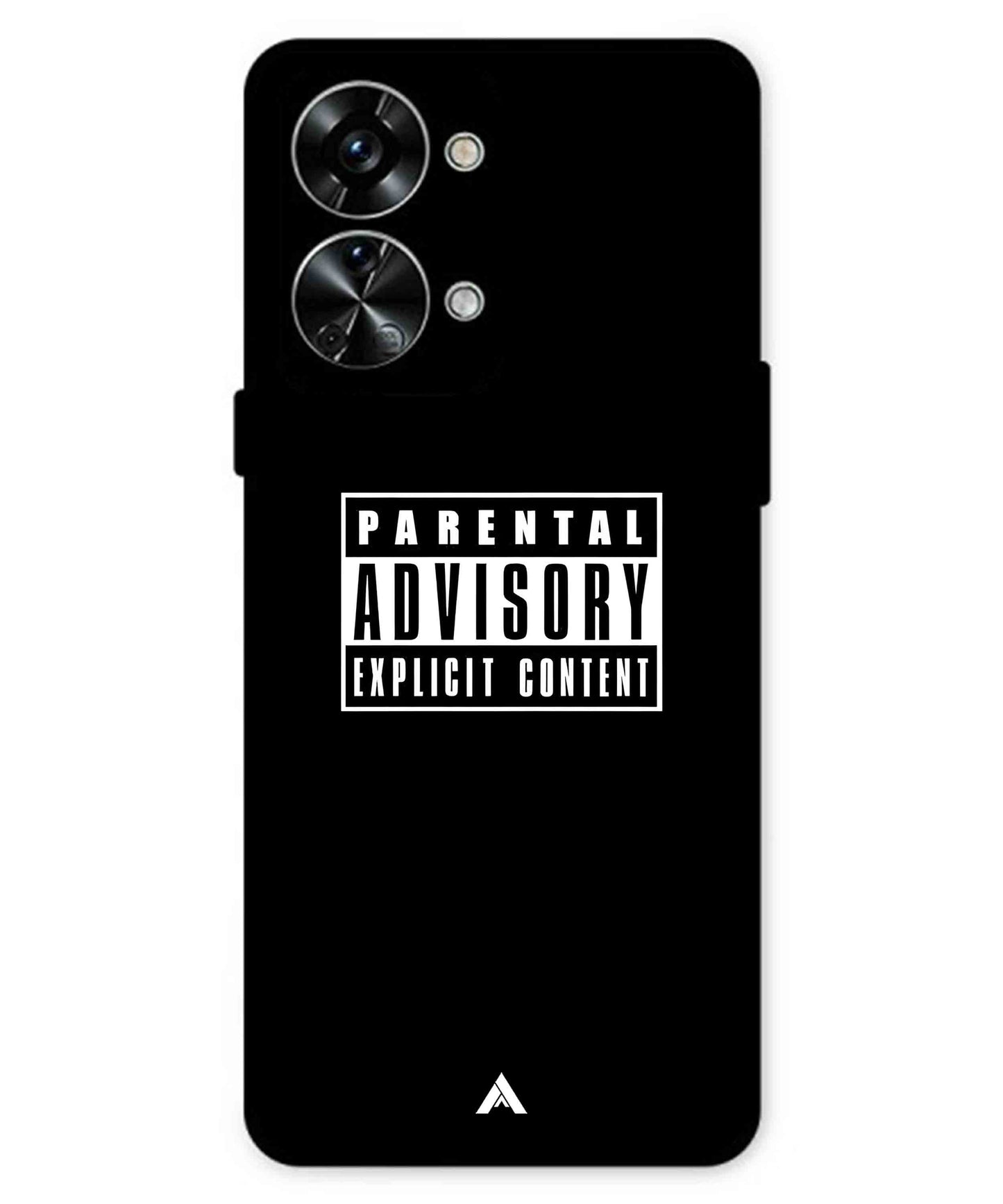Parental Advisory Metal Back Cover Phone Case for Oneplus Nord 2T