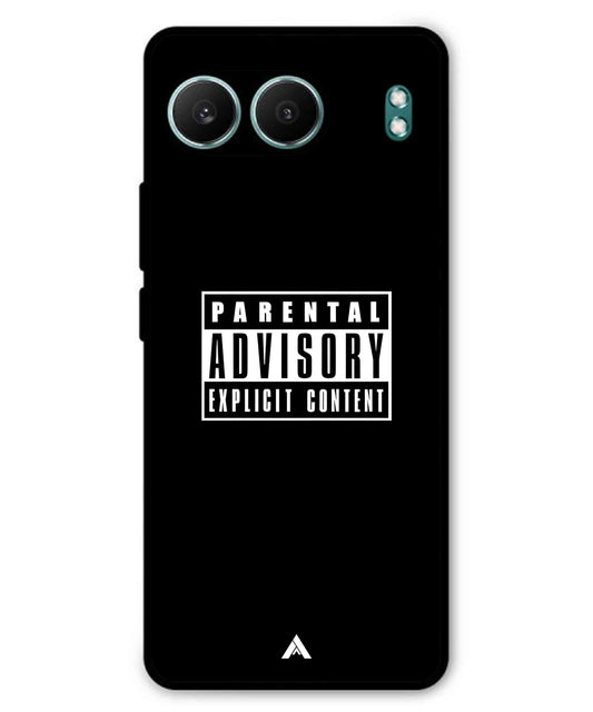 Parental Advisory Metal Back Cover Phone Case for Oneplus Nord 4