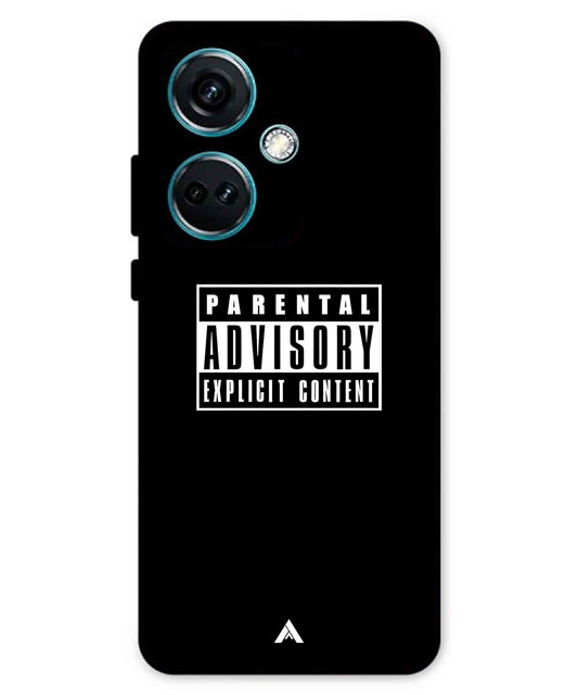 Parental Advisory Metal Back Cover Phone Case for Oneplus Nord CE 3