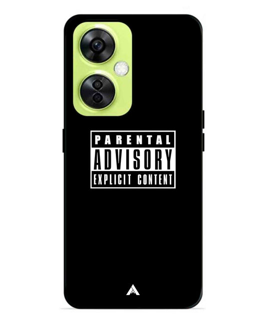 Parental Advisory Metal Back Cover Phone Case for Oneplus Nord CE 3 Lite