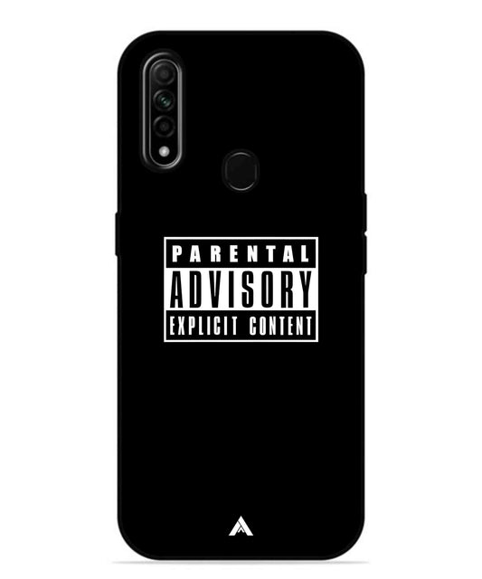 Parental Advisory Metal Back Cover Phone Case for Oppo A31