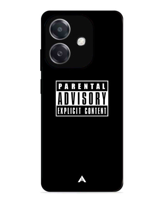 Parental Advisory Metal Back Cover Phone Case for Oppo A3X