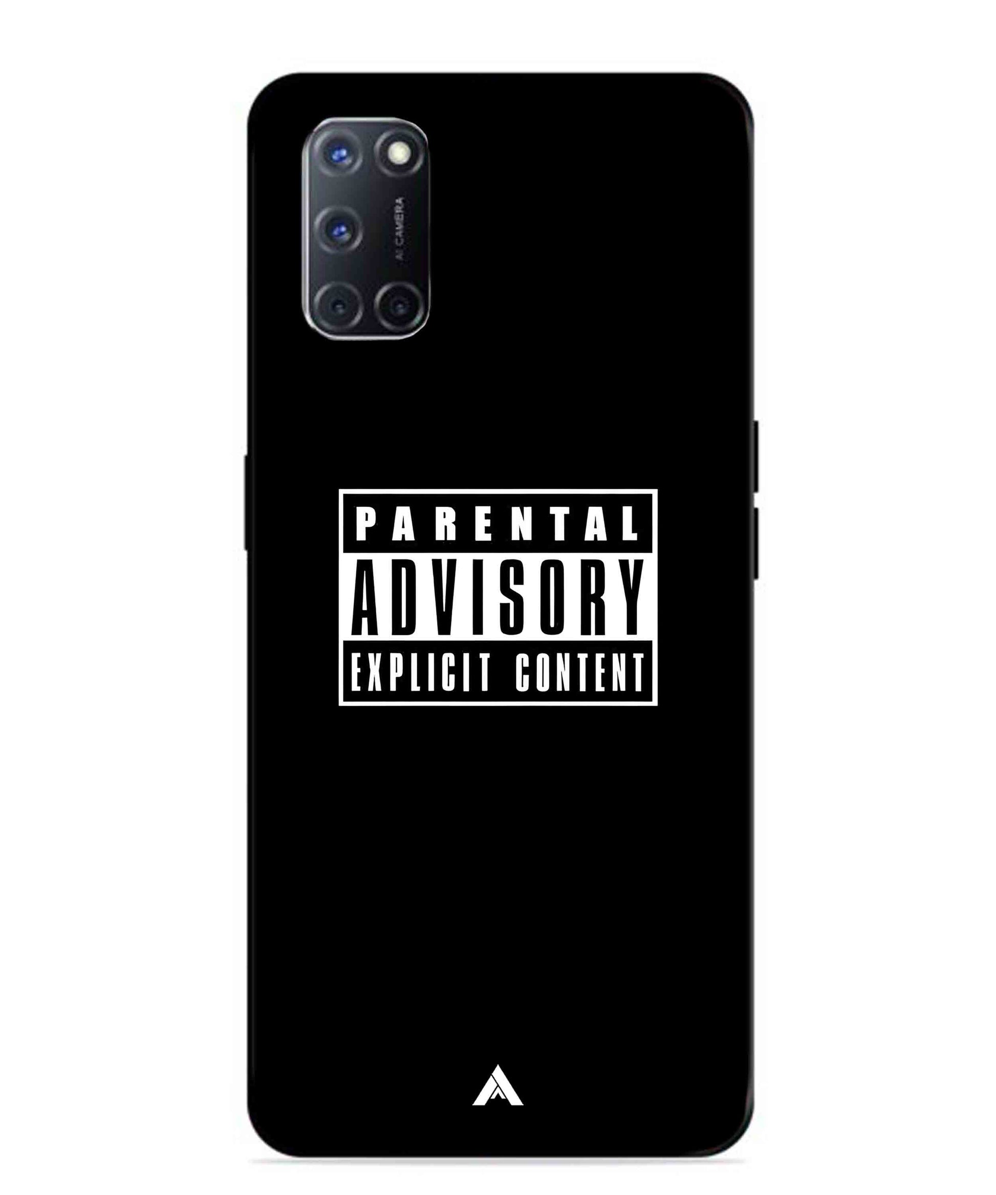 Parental Advisory Metal Back Cover Phone Case for Oppo A52