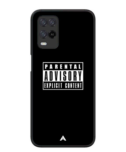 Parental Advisory Metal Back Cover Phone Case for Oppo A54