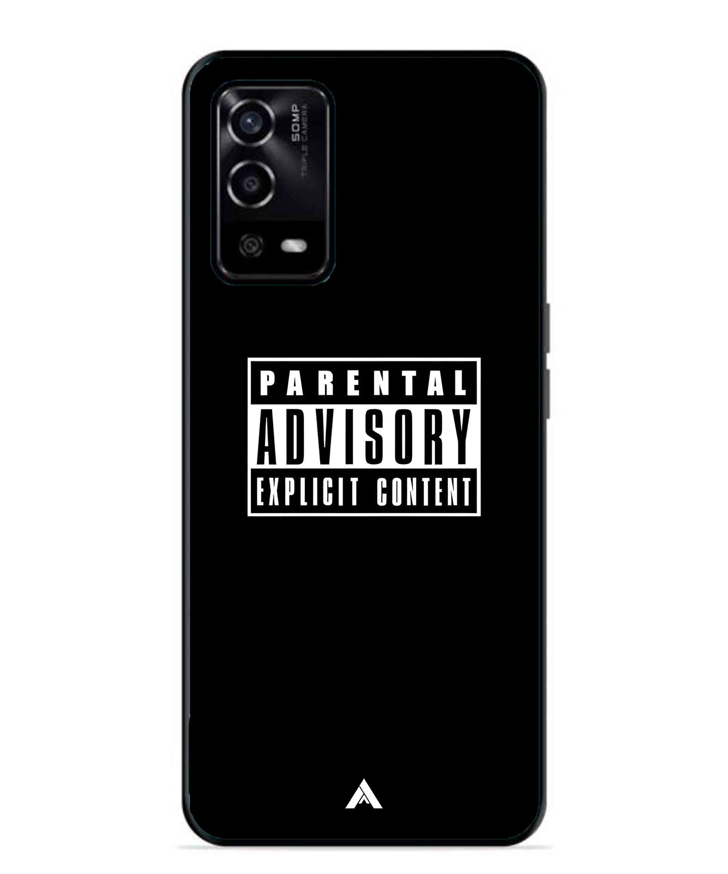 Parental Advisory Metal Back Cover Phone Case for Oppo A55