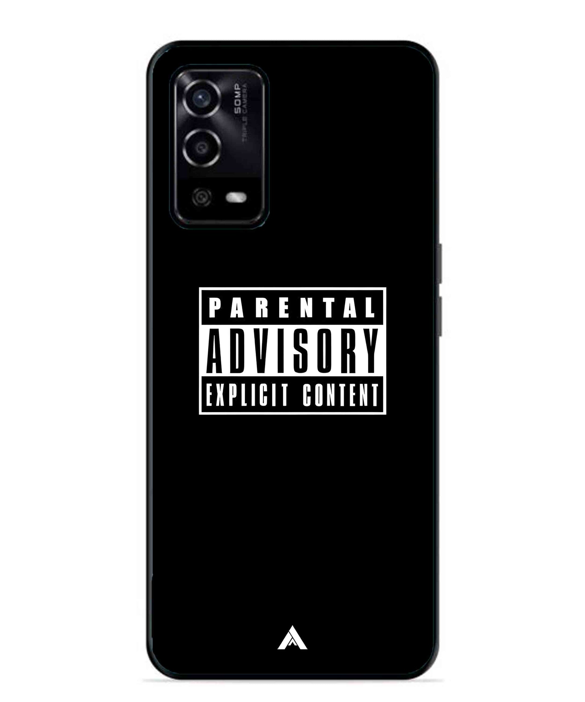 Parental Advisory Metal Back Cover Phone Case for Oppo A55