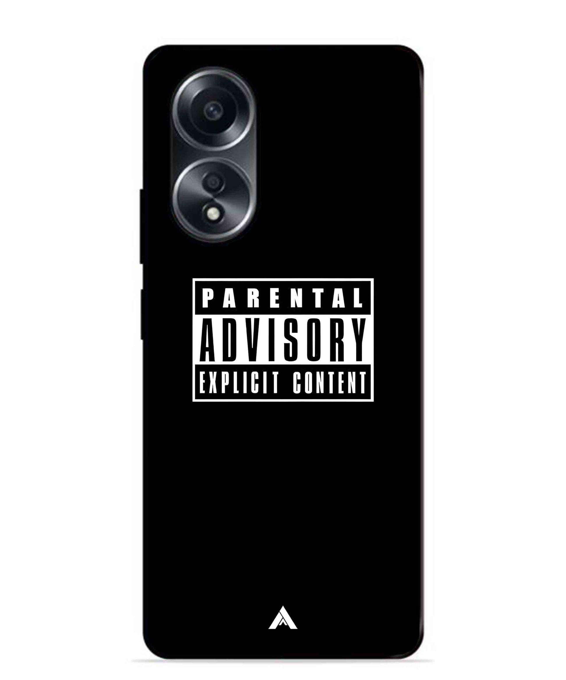 Parental Advisory Metal Back Cover Phone Case for Oppo A58
