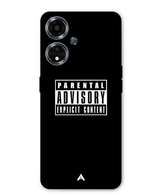 Parental Advisory Metal Back Cover Phone Case for Oppo A59
