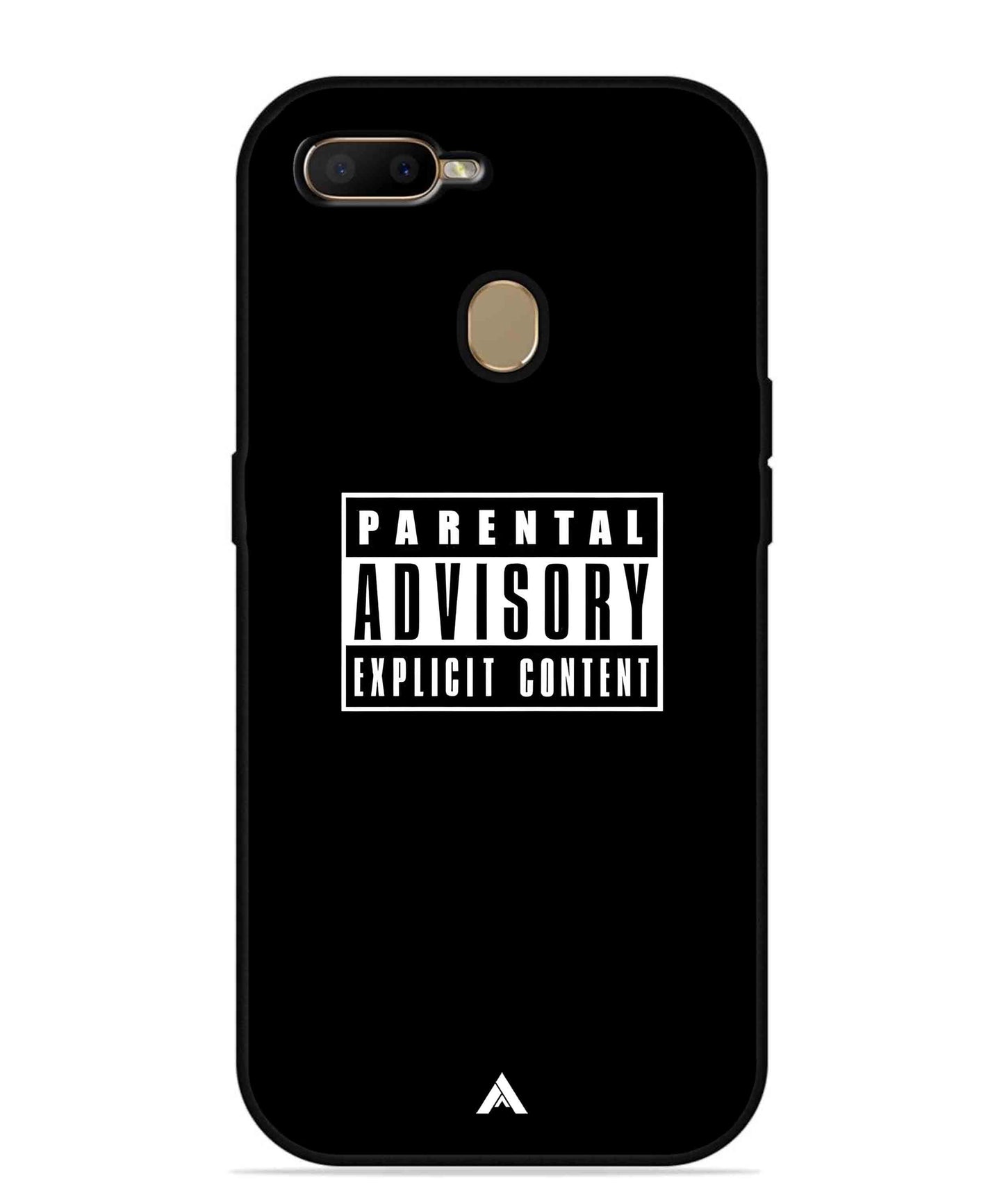 Parental Advisory Metal Back Cover Phone Case for Oppo A5s