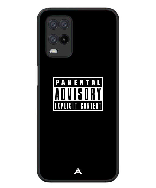 Parental Advisory Metal Back Cover Phone Case for Oppo A74