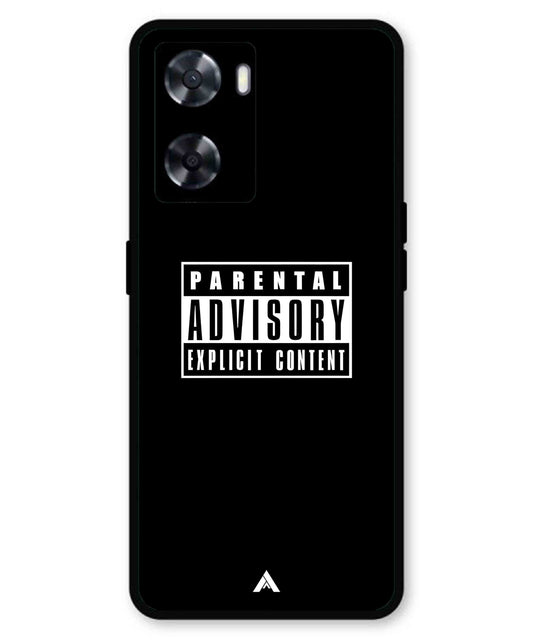 Parental Advisory Metal Back Cover Phone Case for Oppo A77