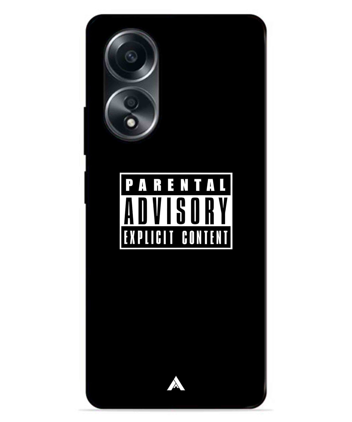 Parental Advisory Metal Back Cover Phone Case for Oppo A78