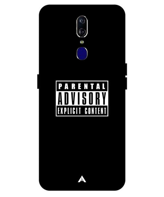 Parental Advisory Metal Back Cover Phone Case for Oppo F11