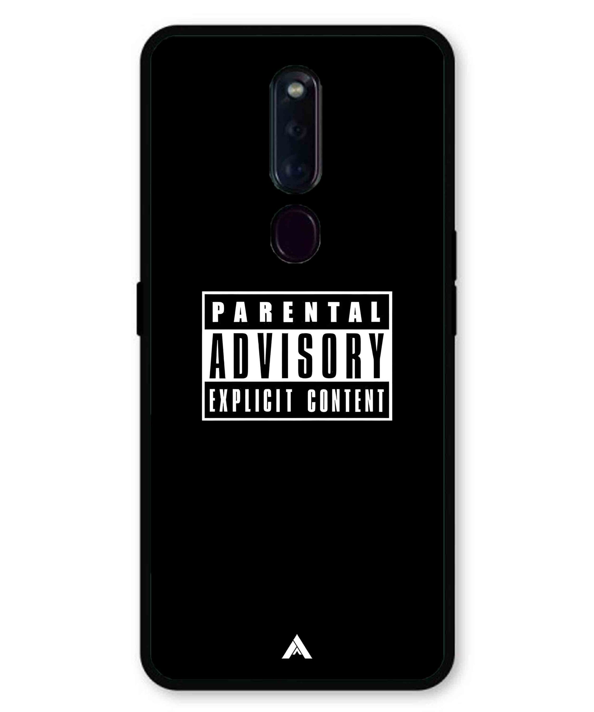 Parental Advisory Metal Back Cover Phone Case for Oppo F11 Pro