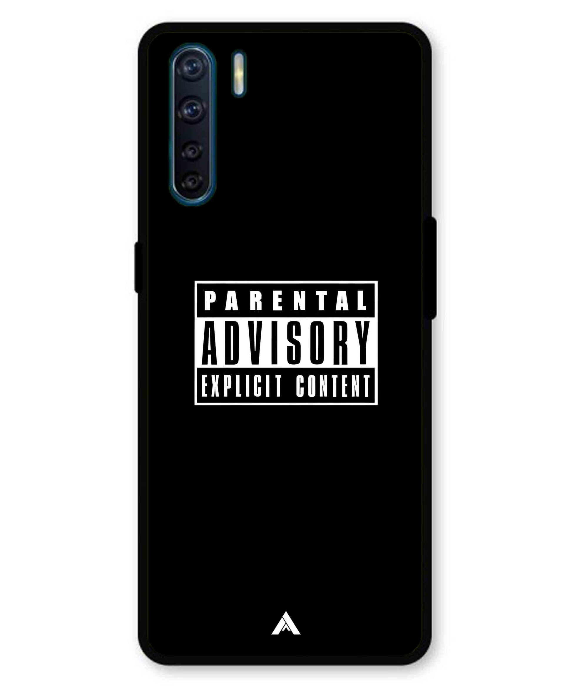 Parental Advisory Metal Back Cover Phone Case for Oppo F15