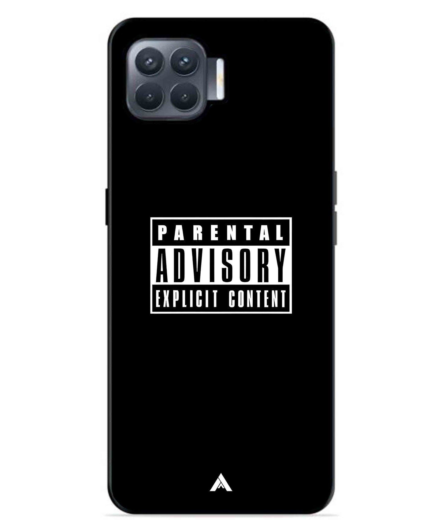 Parental Advisory Metal Back Cover Phone Case for Oppo F17 Pro