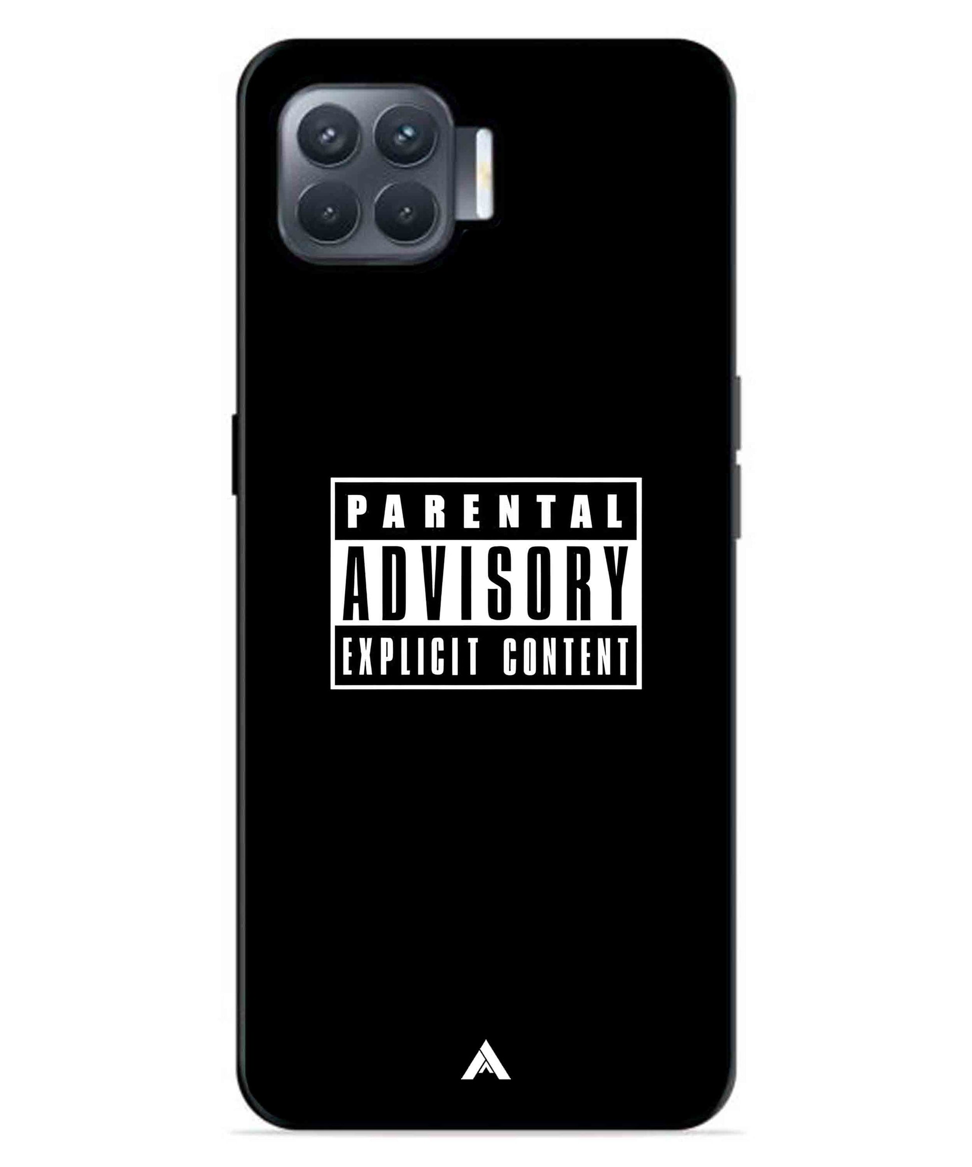 Parental Advisory Metal Back Cover Phone Case for Oppo F17 Pro