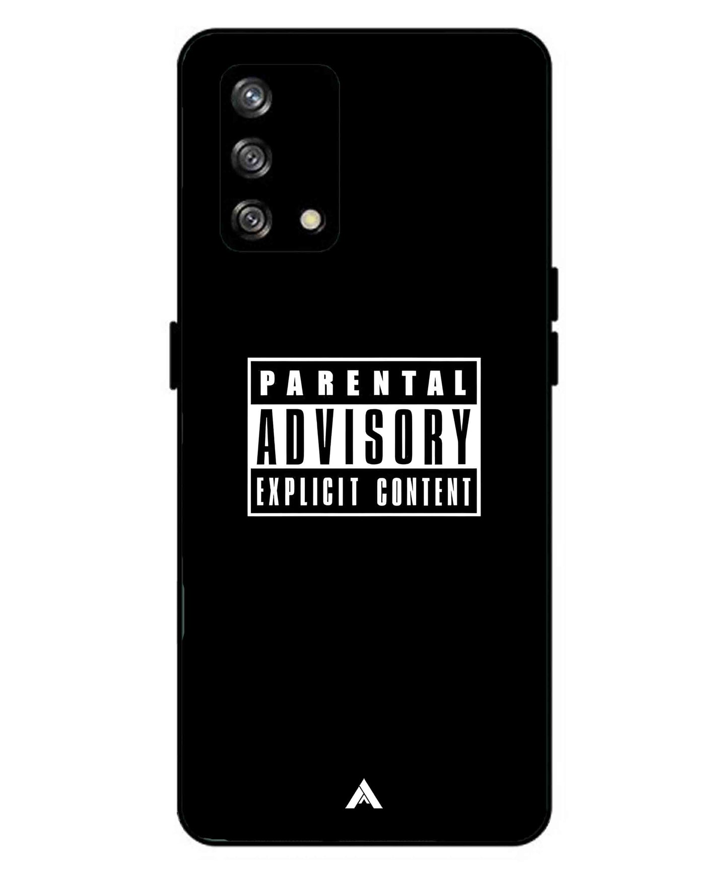 Parental Advisory Metal Back Cover Phone Case for Oppo F19