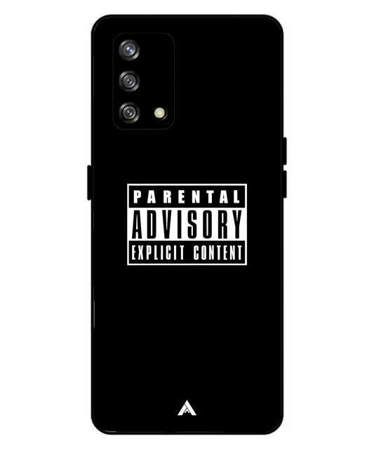 Parental Advisory Metal Back Cover Phone Case for Oppo F19