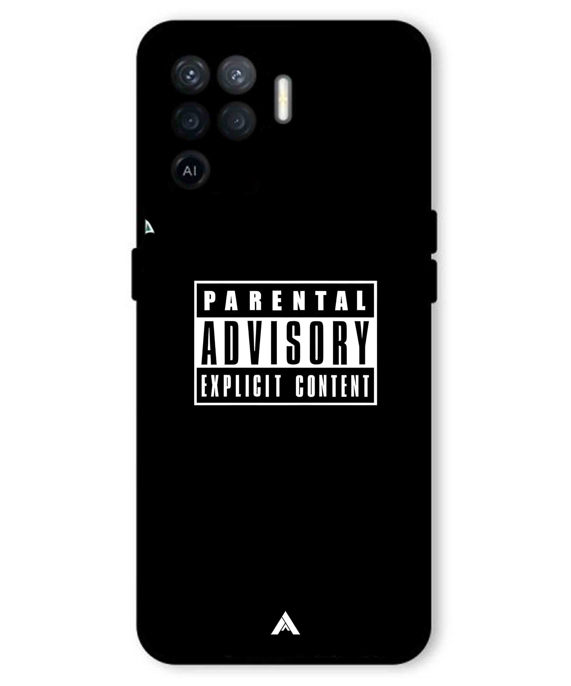 Parental Advisory Metal Back Cover Phone Case for Oppo F19 Pro
