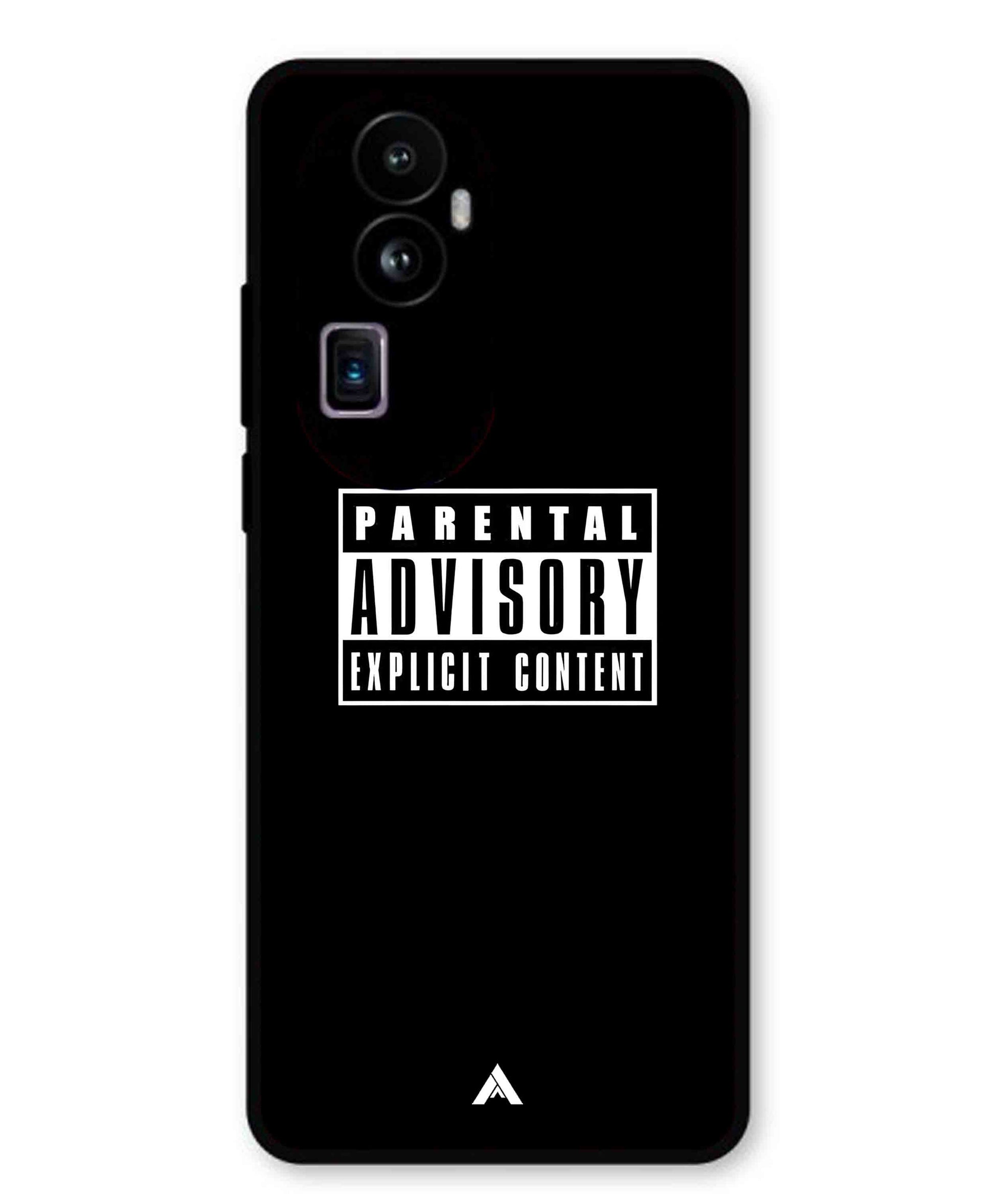 Parental Advisory Metal Back Cover Phone Case for Oppo Reno 10 Pro Plus