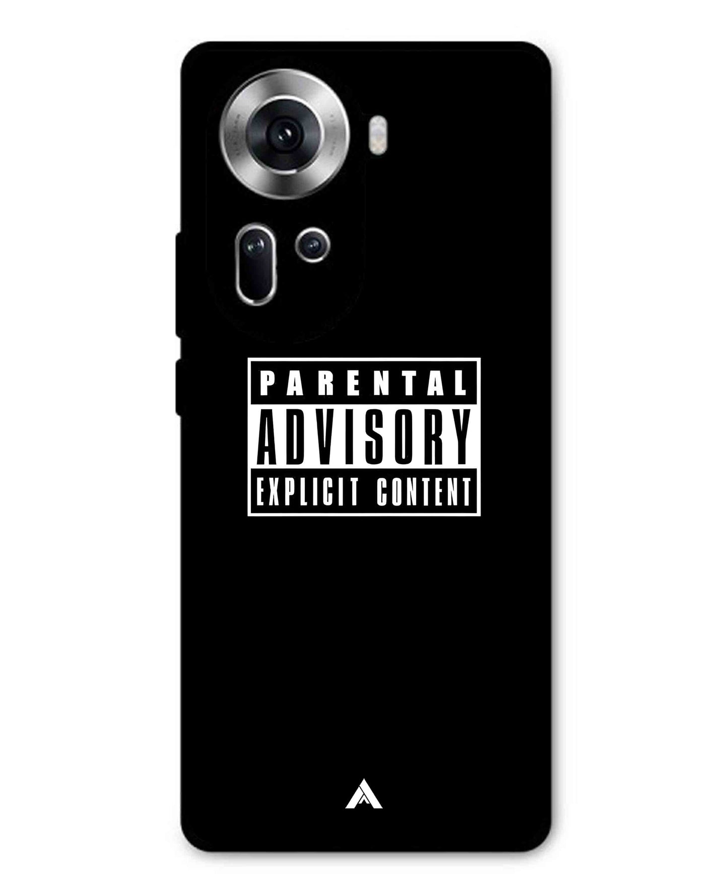 Parental Advisory Metal Back Cover Phone Case for Oppo Reno 11