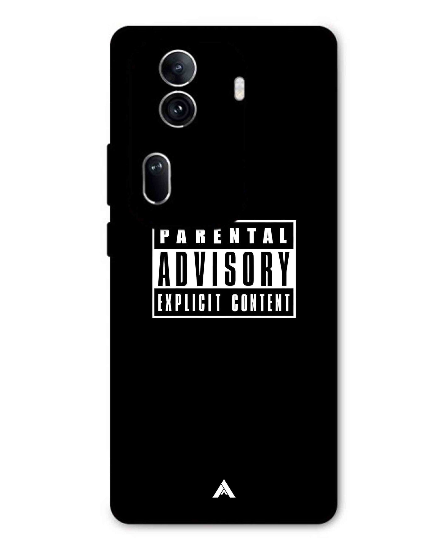 Parental Advisory Metal Back Cover Phone Case for Oppo Reno 11 Pro