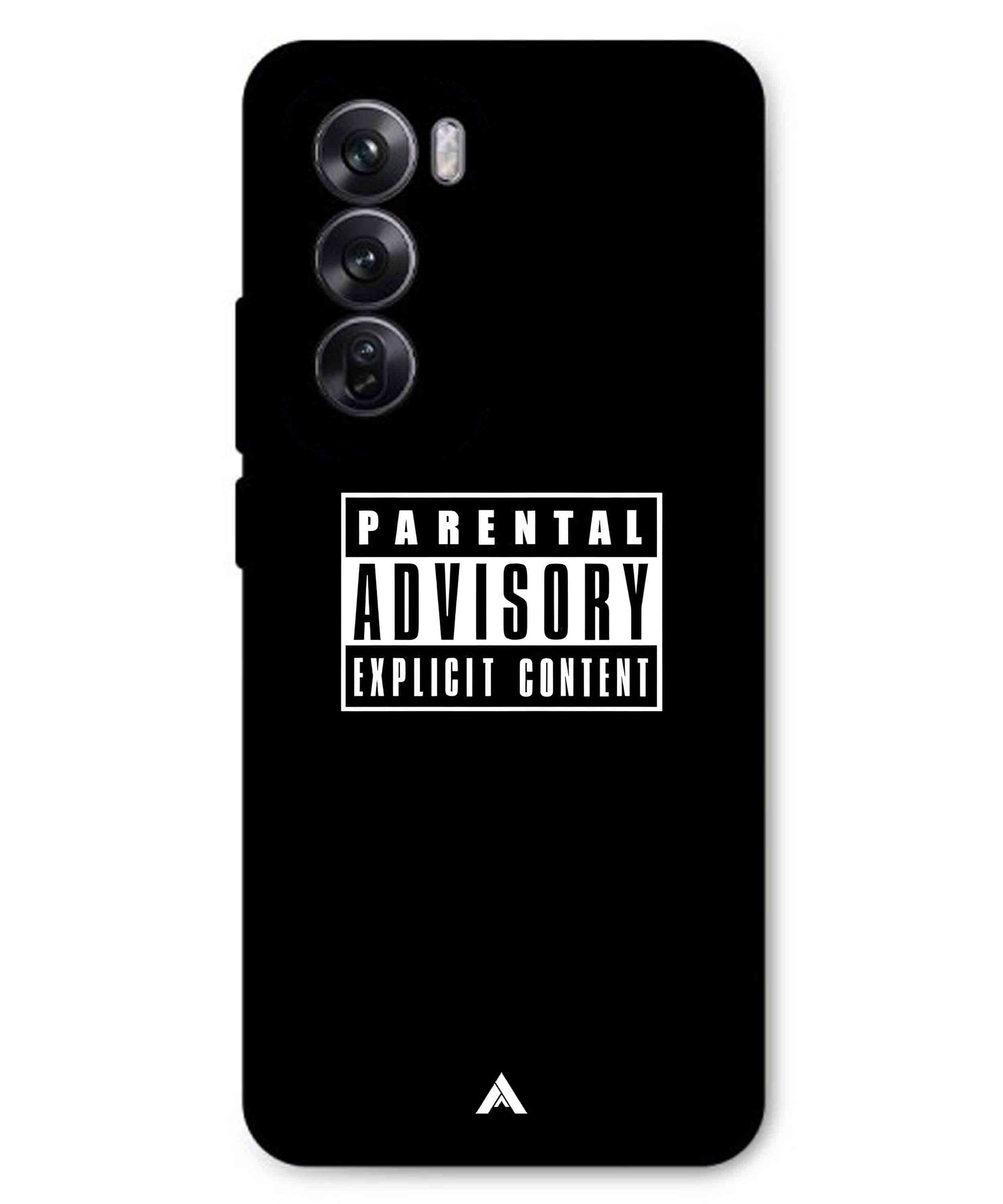 Parental Advisory Metal Back Cover Phone Case for Oppo Reno 12
