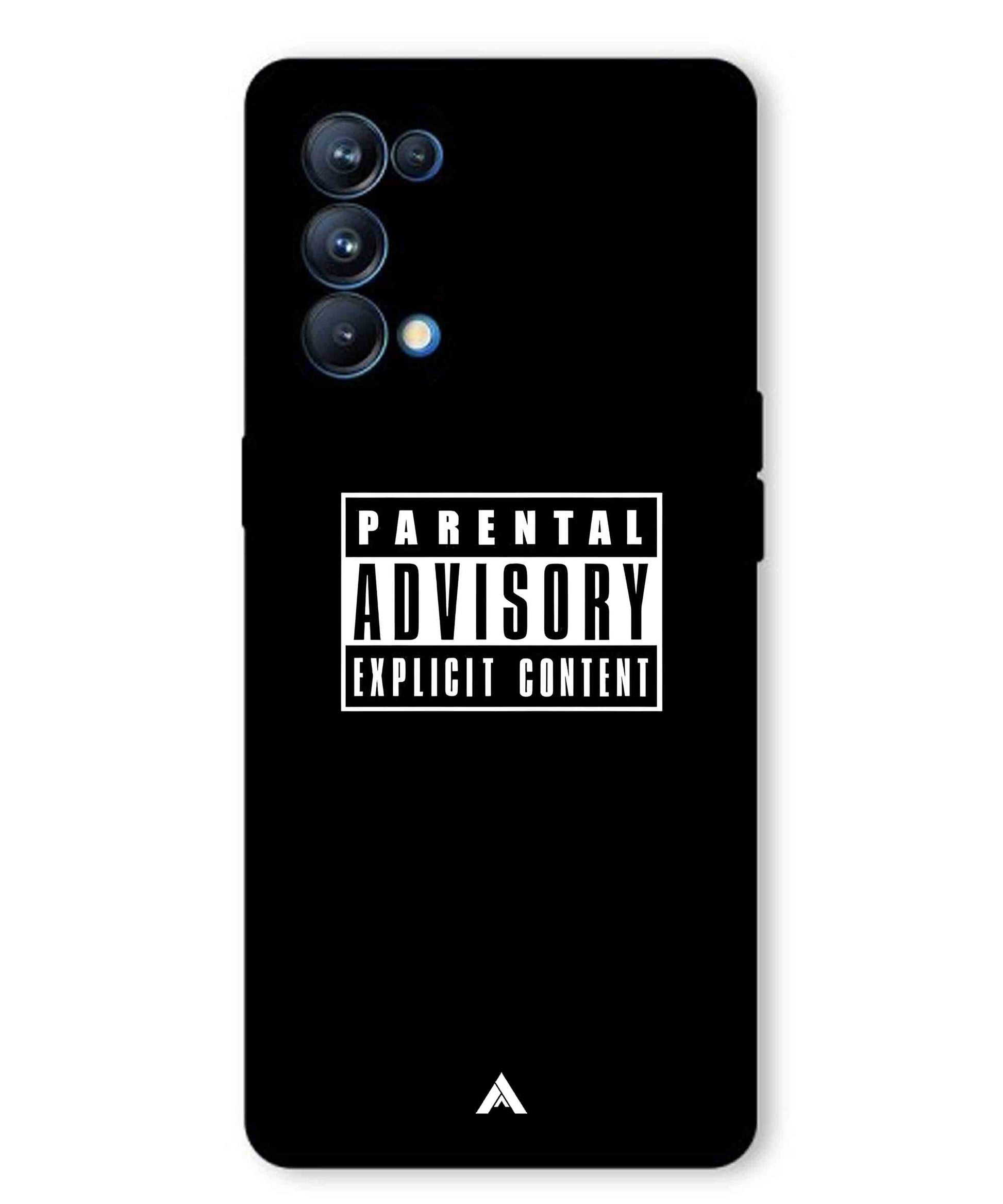 Parental Advisory Metal Back Cover Phone Case for Oppo Reno 5 Pro