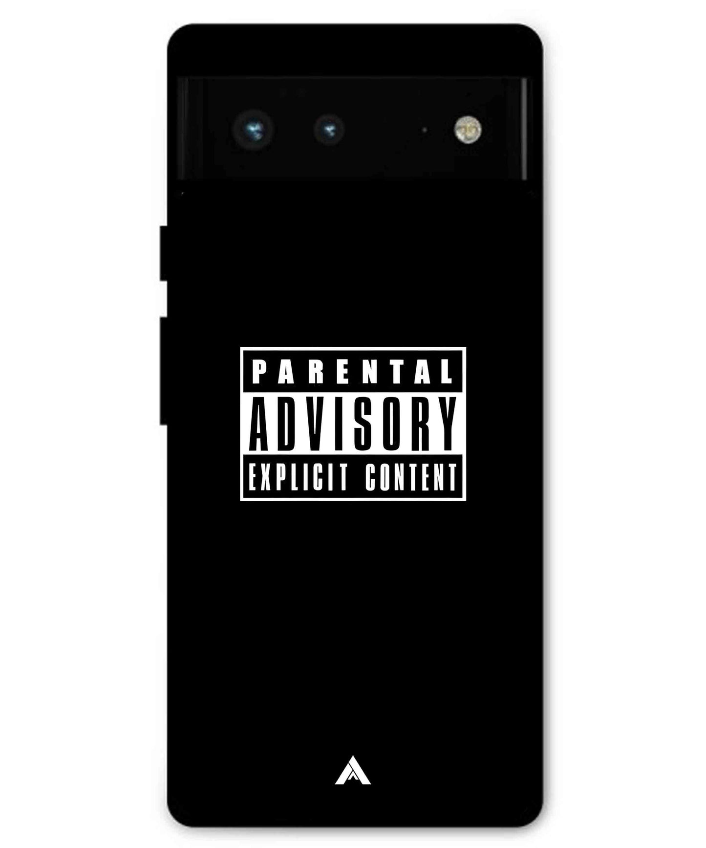 Parental Advisory Metal Back Cover Phone Case for Pixel 6A