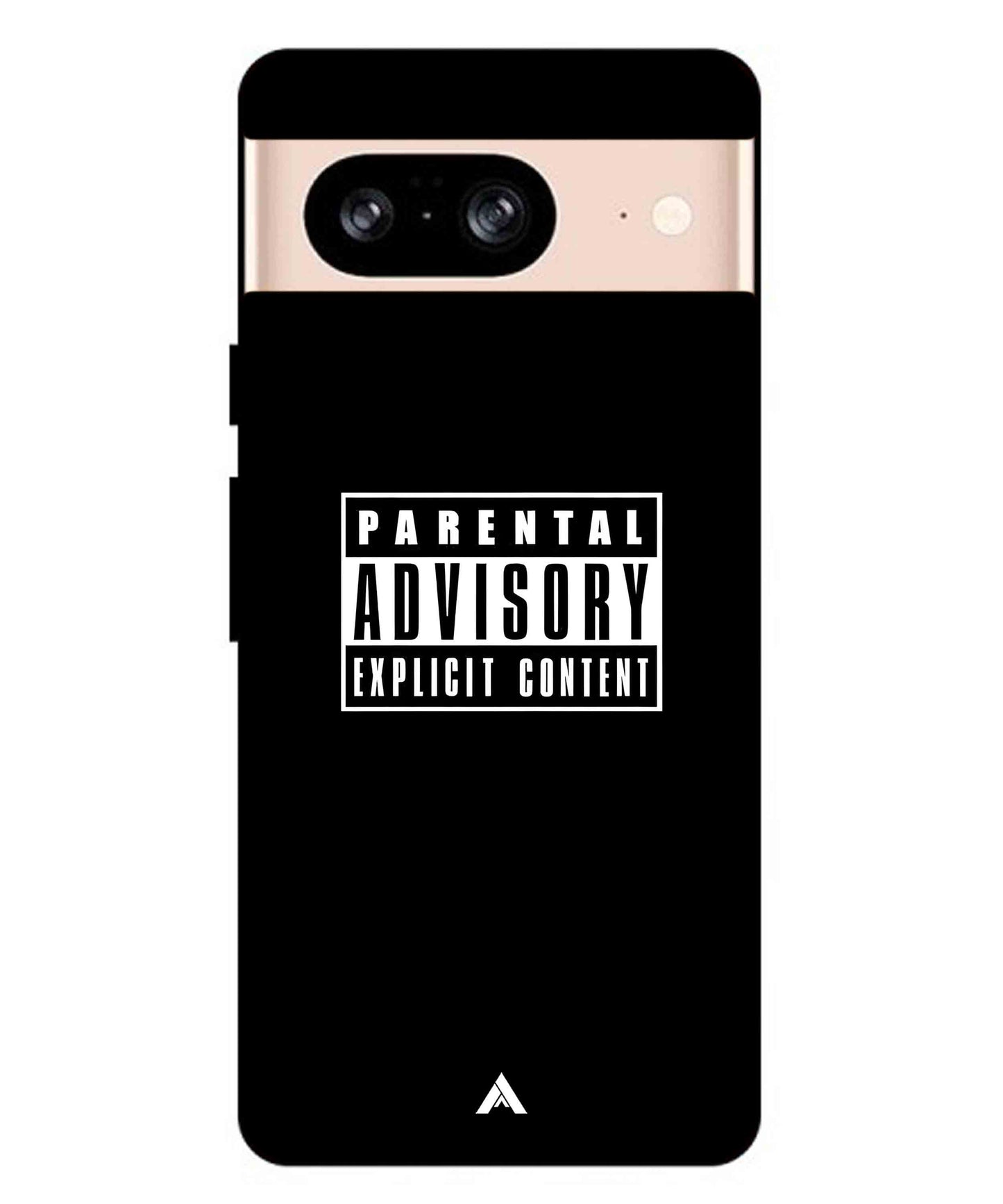Parental Advisory Metal Back Cover Phone Case for Pixel 8