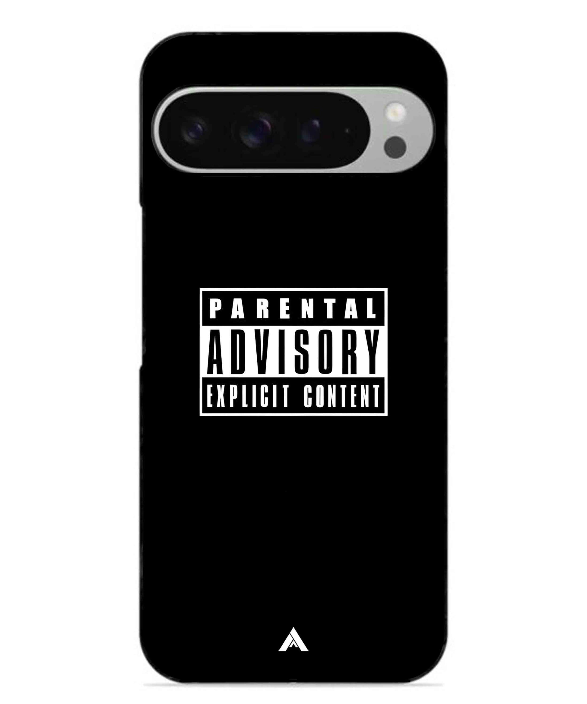 Parental Advisory Metal Back Cover Phone Case for Pixel 9 Pro