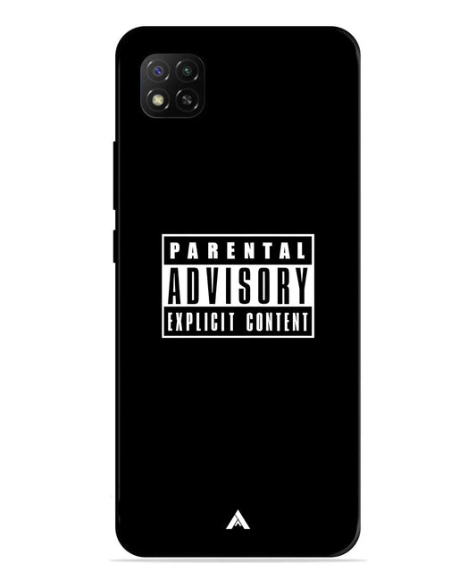 Parental Advisory Metal Back Cover Phone Case for Poco C31