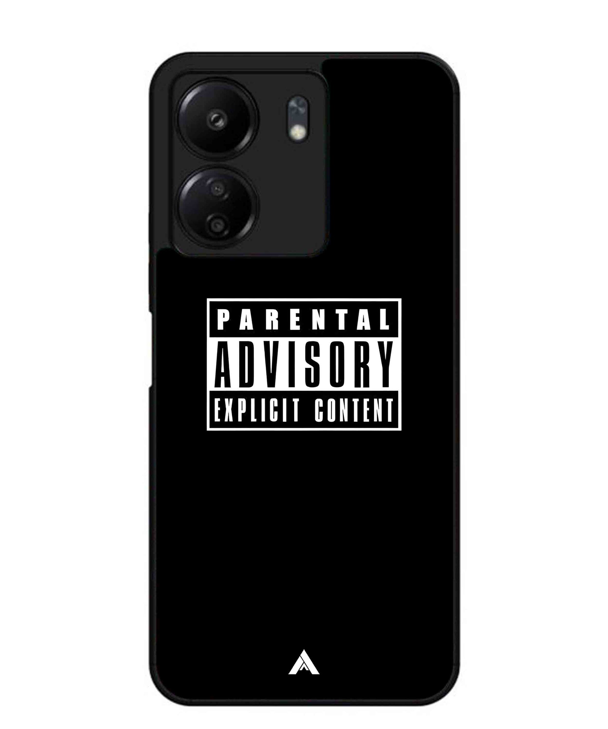 Parental Advisory Metal Back Cover Phone Case for Poco C65