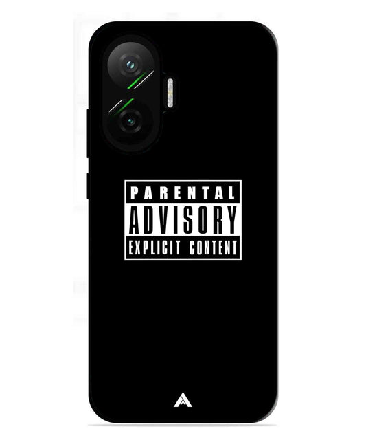 Parental Advisory Metal Back Cover Phone Case for Poco F7