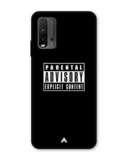 Parental Advisory Metal Back Cover Phone Case for Poco M3
