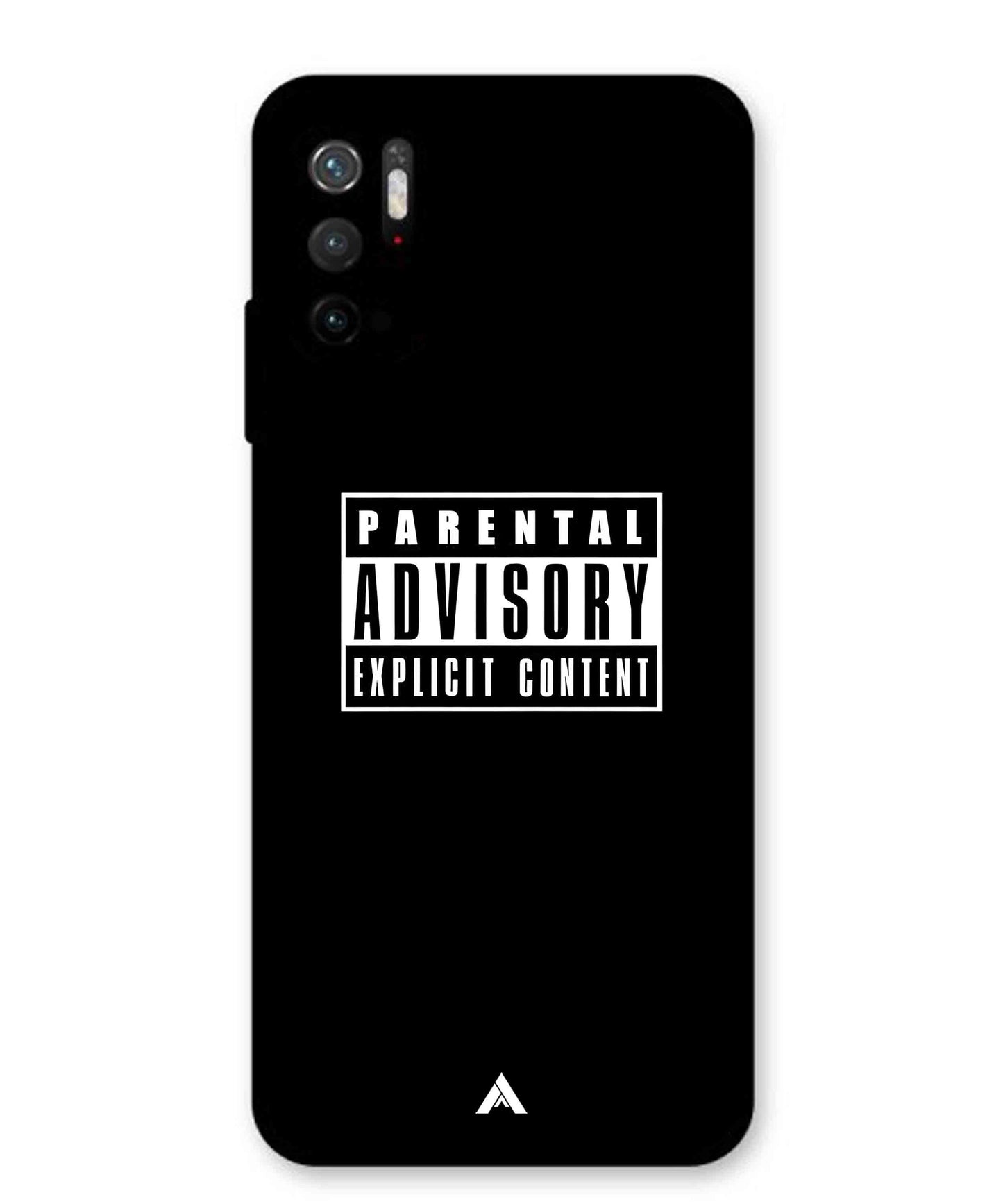 Parental Advisory Metal Back Cover Phone Case for Poco M3 Pro