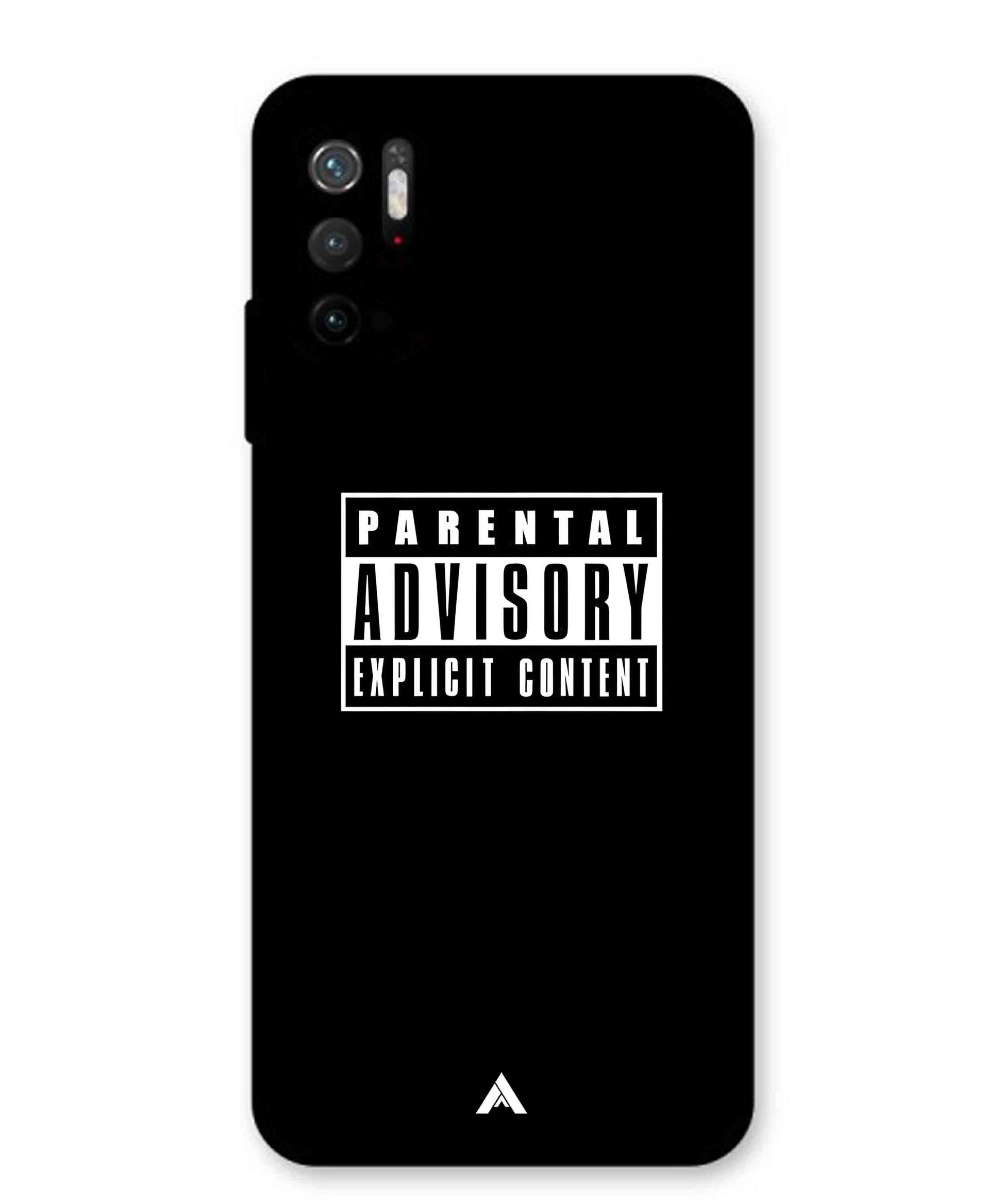 Parental Advisory Metal Back Cover Phone Case for Poco M3 Pro