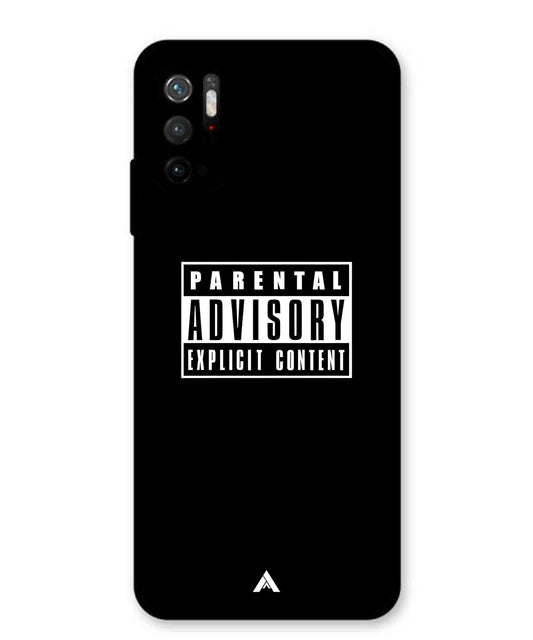 Parental Advisory Metal Back Cover Phone Case for Poco M3 Pro