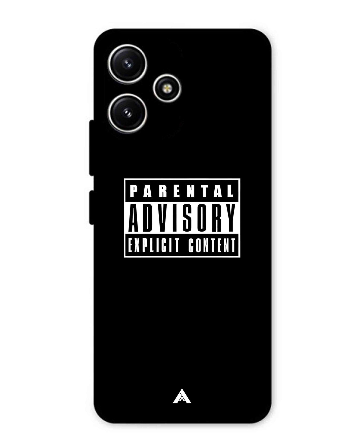 Parental Advisory Metal Back Cover Phone Case for Poco M6 Pro