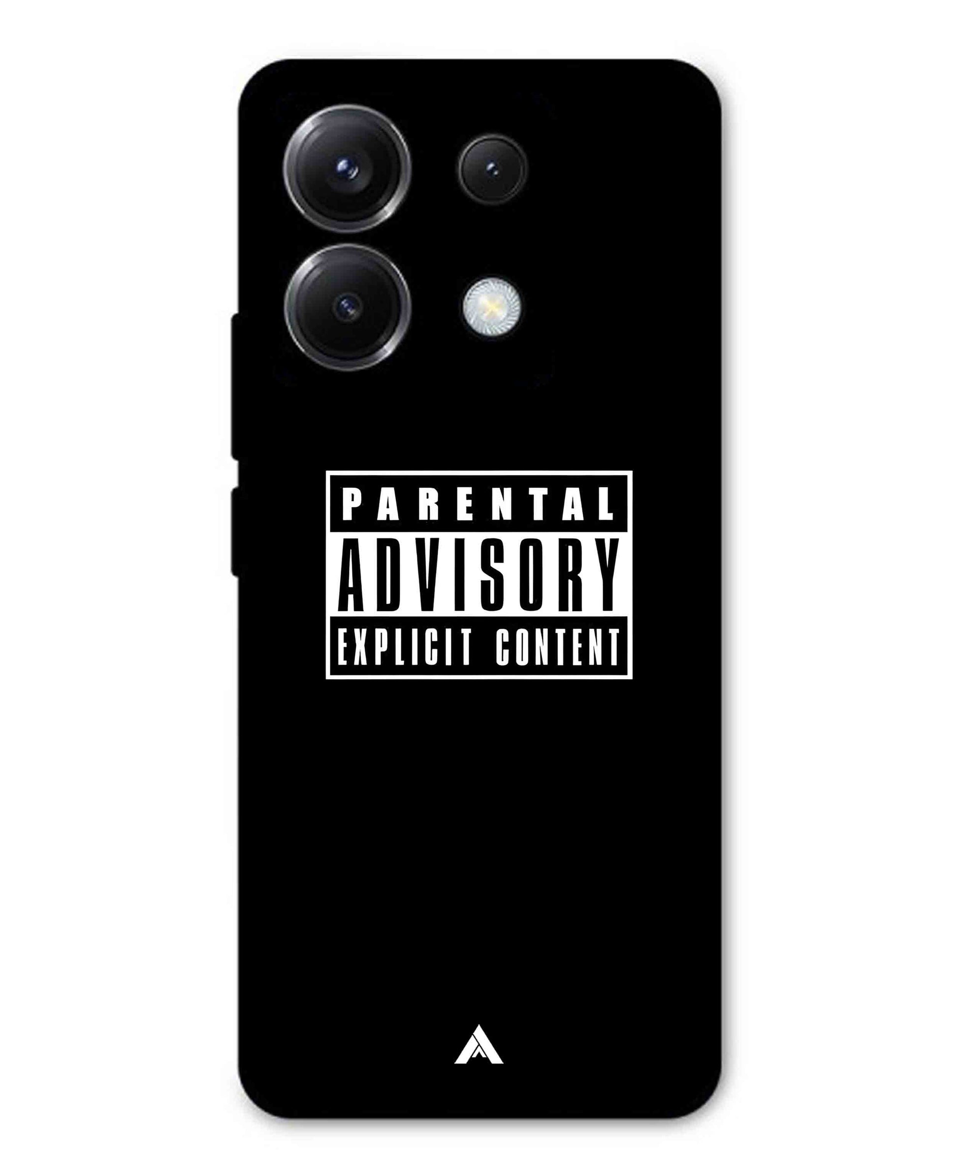 Parental Advisory Metal Back Cover Phone Case for Poco X6