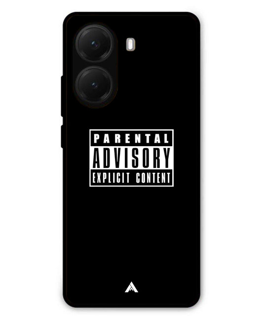 Parental Advisory Metal Back Cover Phone Case for Poco X7 Pro