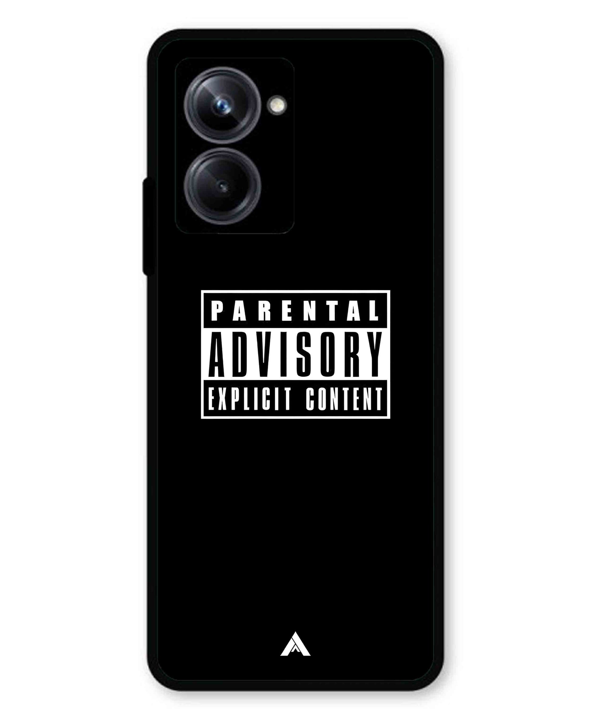 Parental Advisory Metal Back Cover Phone Case for Realme 10 Pro